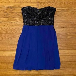 B. Darlin Mini Sequin Strapless Dress